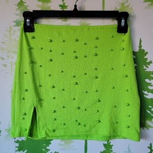 Small Charming Bunny Lime Green Skirt.